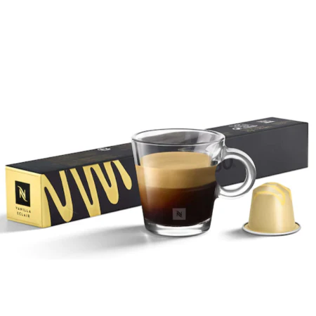 Boite de 10 capsules Nespresso VANIGLIA ou Vanille eclair intensite 6