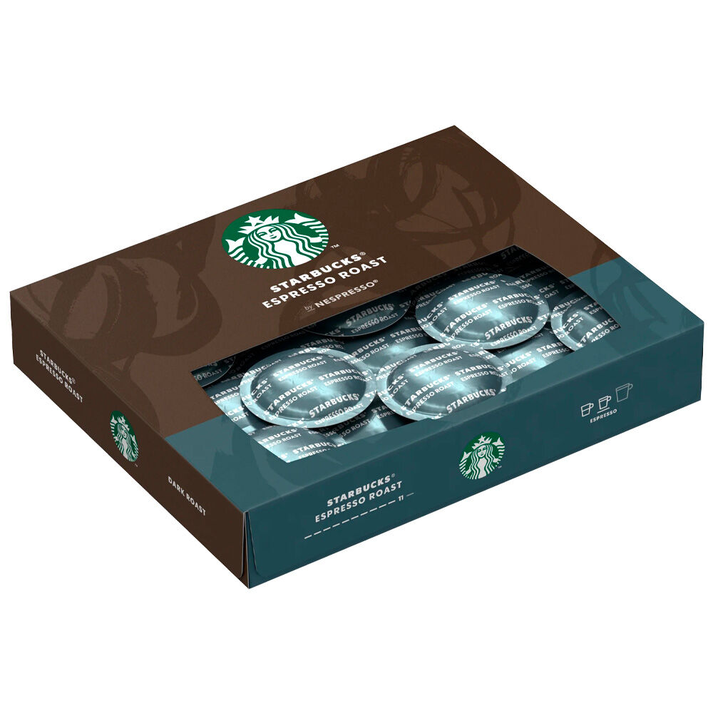 Boite de 50 capsules Nespresso professionnelle starbucks Expresso Roast tres intense et caramelise intensite 6