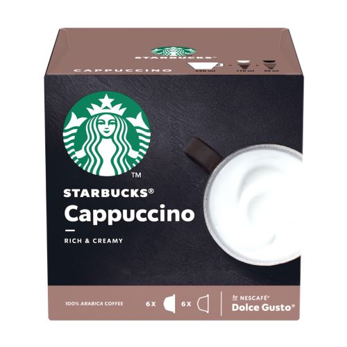 Paquet de 12 capsules Starbucks cappuccino compatible Dolce Gusto