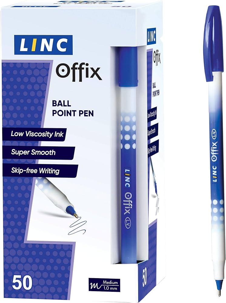 Paquet de 50 Stylos a Bille Linc Offix Smooth Pointe 1.00mm