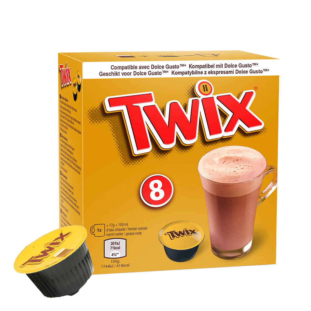 Paquet de 8 capsules Dolce Gusto Twix Hot Chocolate