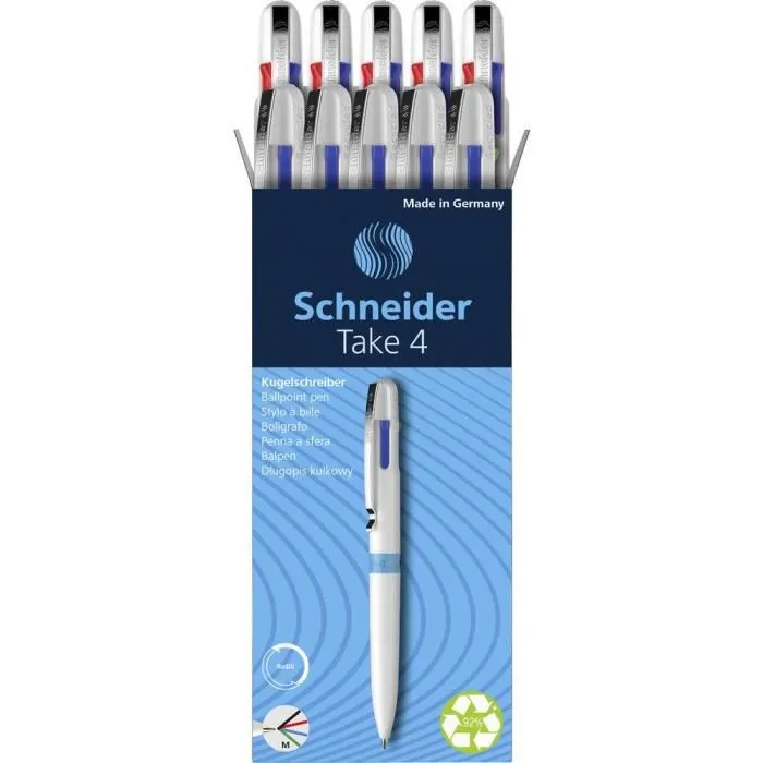 Paquet de Stylos de 4 couleurs Schneider